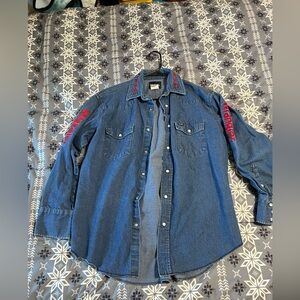 Wrangler Blue Denim Shirt